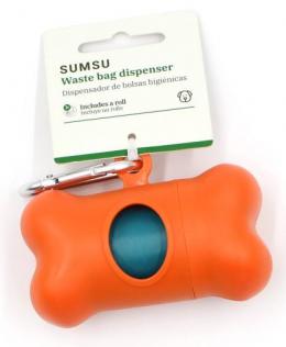 Sumsu Hygienebeutel-Spender Mit Orange 1 Rolle Hygienebeutel 8,5 Cm