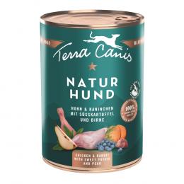 Terra Canis Naturhund 6 x 400 g - Sparpaket: 12 x 400 g Huhn mit Kaninchen