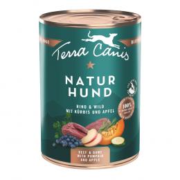 Terra Canis Naturhund 6 x 400 g - Sparpaket: 12 x 400 g Rind Wild