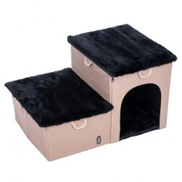 TIAKI Faltbare Haustiertreppe, 2 Stufen - L 62 x B 39 x H 35,5 cm
