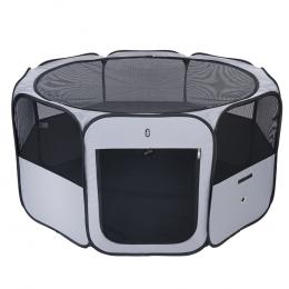TIAKI Faltbarer Auslauf für Kleintiere und Welpen - L: L 131 x B 131 x H 64 cm
