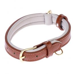 TIAKI Gepolstertes Halsband, braun - Größe L: ca. 49-59 cm Halsumfang
