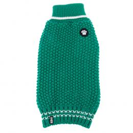 TIAKI Hundepullover Reflective Knit, grün - ca. 45 cm Rückenlänge