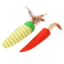 TIAKI Katzenspielzeug Set Veggies mit Katzenminze - 2er Set