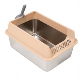 TIAKI Katzentoilette aus rostfreiem Stahl - silber