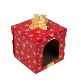 TIAKI Kratzmöbel Rote Geschenkbox - L 37,5 x B 37,5 x H 50 cm