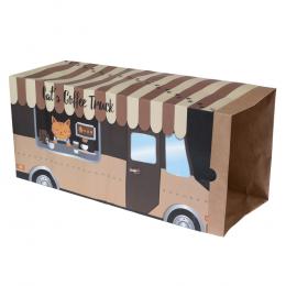 TIAKI Papiertunnel Coffee Truck für Katzen - L 60 x B 22 x H 27 cm