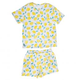 TIAKI Pet & Parent Pyjama im Partnerlook, Zitrone - Pyjama für Hundeeltern: Größe M