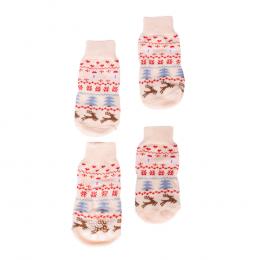 TIAKI Pet & Parent Socken mit nordischem Wintermuster - für Haustiere - Einheitsgröße (2 Paar)