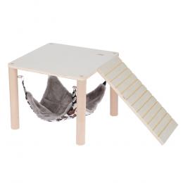 TIAKI Plattform mit Hängematte - L 28 x B 28 x H 23 cm