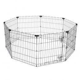TIAKI Welpenfreilauf aus Metall - Größe S: 8 Paneele à B 61 x H 64 cm