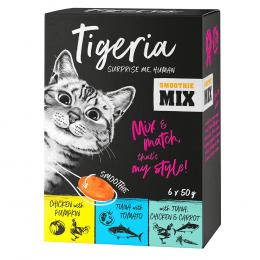 Angebot für Tigeria Smoothie Snack 6 x 50 g - Mixpaket (3 Sorten) - Kategorie Katze / Katzensnacks / Tigeria / Tigeria Smoothie Snacks.  Lieferzeit: 1-2 Tage -  jetzt kaufen.