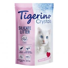 Tigerino Crystals klumpende Katzenstreu – Babypuderduft - Sparpaket 3 x 5 l