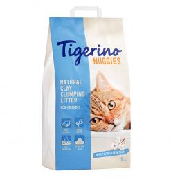Tigerino Nuggies Ultra Katzenstreu - Baumwollblütenduft - Doppelpack 2 x 14 l