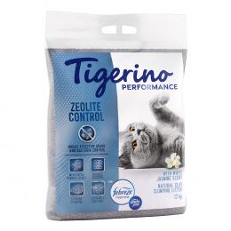Tigerino Performance Zeolite Control Katzenstreu - Febreze-Jasminblütenduft - Sparpaket 2 x 12 kg