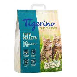 Tigerino Plant-Based Tofu Katzenstreu – Duft nach grünem Tee - Sparpaket 3 x 7 l (13,8 kg)