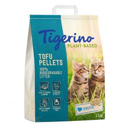Tigerino Plant-Based Tofu Katzenstreu - Sensitive, parfümfrei - Sparpaket 2 x 7 l (9,2 kg)