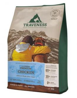 Traveness Natural Grain Free Puppy & Junior Chicken Rezept 12 Kg