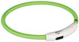 Trixie Blitzring Halsband Mit Licht Und Usb Grün 65Cm X 7Mm