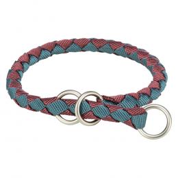 Trixie Cavo Zug-Stopp-Halsband, sangria/petrol - Größe: M-L: Halsumfang 43 - 51 cm, Ø 18 mm