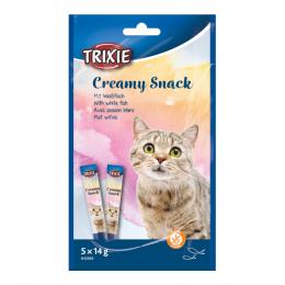 Trixie Creamy Snack mit Weißfisch - 5 x 14 g