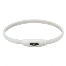Trixie Flash Leuchtring USB Silikon - Größe XS - XL: 65 cm Halsumfang, 16 mm breit