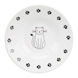 Trixie Keramikteller Katze für kurznasige Rassen - 200 ml, Ø 15 cm