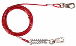 Trixie Plastifiziertes Kabel Mit Roter Feder T-2
