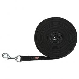 Trixie Schleppleine Baumwolle, schwarz - 15 m lang / 20 mm breit