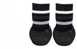 Trixie Schwarze, Rutschfeste Hundesocken L-Xl