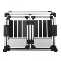 Trixie Transportbox Aluminium doppelt - B 93 x T 83 x H 64 cm (Größe M-L)