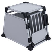 Trixie Transportbox Aluminium - Größe M: B 55 x T 78 x H 62 cm