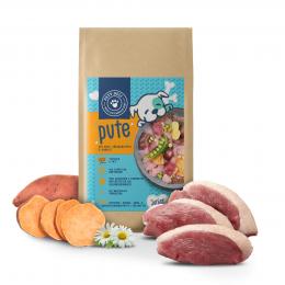 Trockenfutter Junior Pute mit Ente, Süßkartoffel, Dill und Kamille für Hunde - Sparpaket 2x2kg