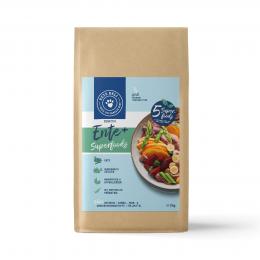 Trockenfutter Superfood Ente mit Pastinaken, Rote Beete, Orange, Spargel und Kürbis für Hunde - 6kg