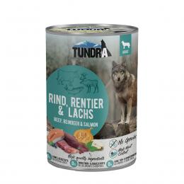 Tundra Dog Rind, Rentier und Lachs 12x400g