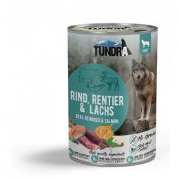 Tundra Hunde-Nassfutter Rind, Rentier & Lachs - 400 g (5,73 € pro 1 kg)