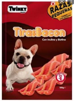 Twinky Twinky Dog Snack Bacon Strips 100 Gr 100 Gr