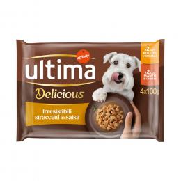 Ultima Delicious Adult Mini Streifen in Soße 44 x 100 g - Huhn & Rind