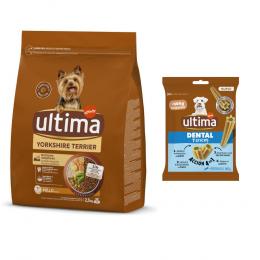 Ultima Mini Trockenfutter + 90 g Dental Sticks Mini gratis! - 2,5 kg Yorkshire Terrier Huhn
