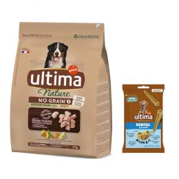 Ultima Trockenfutter + 180 g Dental Sticks Medium / Maxi gratis! - Nature No Grain Medium / Maxi Truthahn 2,7 kg