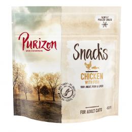 Und für zwischendurch: Purizon Snack Huhn & Fisch - Sparpaket: 3 x 40 g