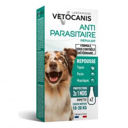 Angebot für Vetocanis Repellent Floh- und Zeckenschutz Spot-On Hund M (10 - 20 kg) - 2 Pipetten x 3 ml - Kategorie Hundefutter & Zubehör / Ungeziefer- & Zeckenschutz / Spot-On / -.  Lieferzeit: 1-2 Tage -  jetzt kaufen.