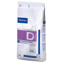Virbac Veterinary HPM Dog Dermatology Support D1 - Sparpaket: 2 x 12 kg