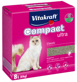 Vitakraft Agglomerierende Katzenstreu Compact Ultra 8 Kg