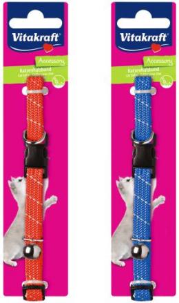 Vitakraft Blaues, Reflektierendes, Elastisches Halsband Für Katzen