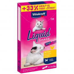 Vitakraft Cat liquid Snack Huhn & Taurin + 33% 6+2x15g