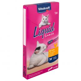 Vitakraft Cat Liquid-Snack mit Hähnchen + Taurin -Sparpaket 24 x 15 g