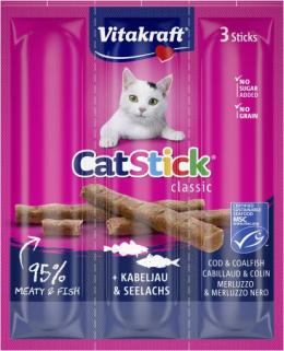 Vitakraft Cat Stick Mini Kabeljau-Thunfisch 3 Stöcke