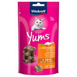 Vitakraft Cat Yums - Sparpaket Huhn & Katzengras (2 x 40 g)