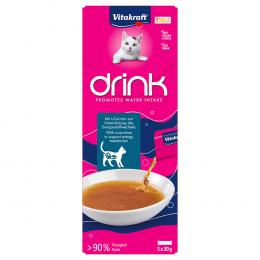 Vitakraft Katzen-Drink mit Lachs und L-Carnitin - Sparpaket: 45 x 30 g